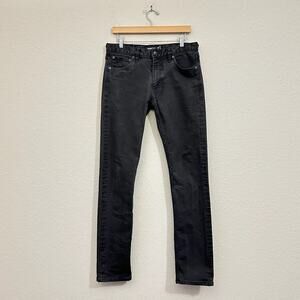 BETABRAND Jeans Black Denim Stretch Slim Straight Leg Streetwear